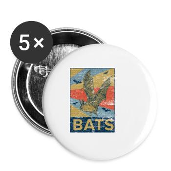 Bat Wings Vampire Halloween Gift Animal - Buttons small 1''/25 mm (5-pack) - white - Front