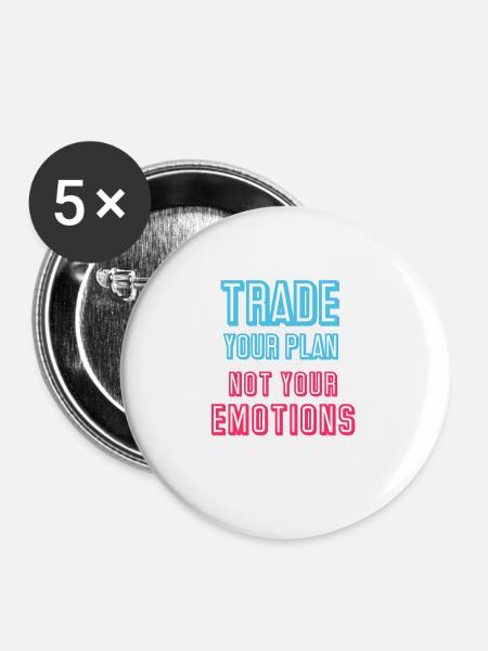 Trade your Plan - Buttons klein 25 mm (5er Pack) - Weiß