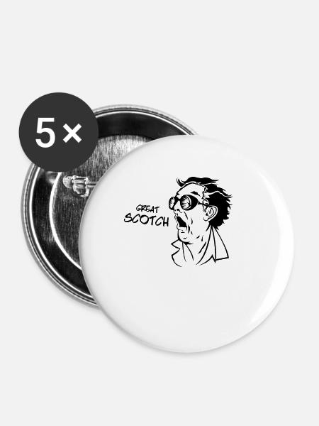 Großer Scotch - Buttons klein 25 mm (5er Pack) - Weiß