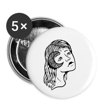 Lost look - Buttons small 1''/25 mm (5-pack) - white - Front