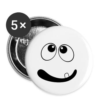 face - Buttons small 1''/25 mm (5-pack) - white - Front