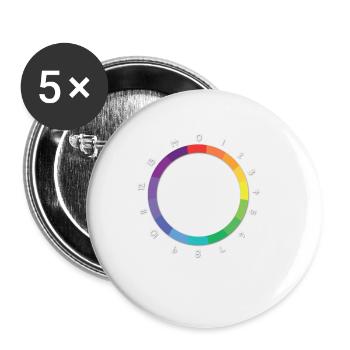 Échelle de pH Funny Chemist Fun Joke Fun cadeau - Lot de 5 petits badges (25 mm) - blanc - Devant