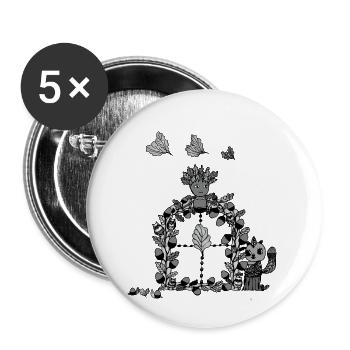 Magic Gate Coma - Le gardien d'Orbis - Lot de 5 petits badges (25 mm) - blanc - Devant