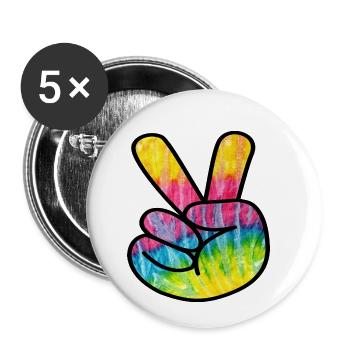 Peace - Buttons small 1''/25 mm (5-pack) - white - Front