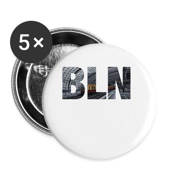 Berlin BLN 030 S-Bahn Geschenk - Buttons klein 25 mm (5er Pack) - Weiß - Vorne