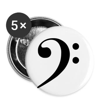 À basse - Lot de 5 petits badges (25 mm) - blanc - Devant