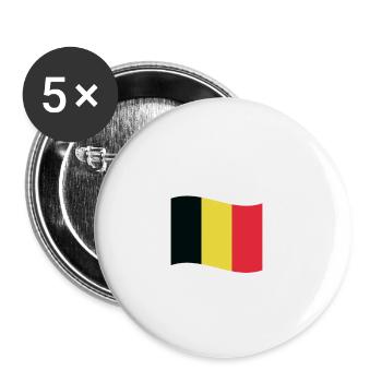 Allez à la Belgique ! - Lot de 5 petits badges (25 mm) - blanc - Devant