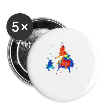 Alice im Rauschzystand - Buttons klein 25 mm (5er Pack) - Weiß - Vorne
