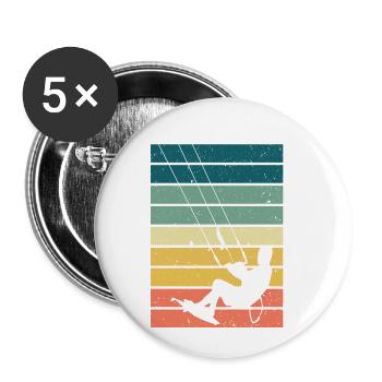 Kitesurfing - kiteboard kite surfing surfer gift - Buttons small 1''/25 mm (5-pack) - white - Front