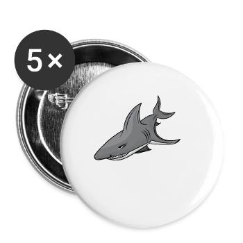 Hai - Buttons klein 25 mm (5er Pack) - Weiß - Vorne