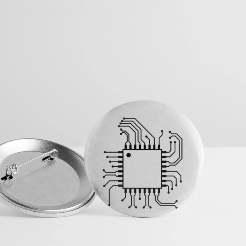 Electronics microcontroller FPGA circuit electrot Buttons small 1''/25 mm (5-pack)