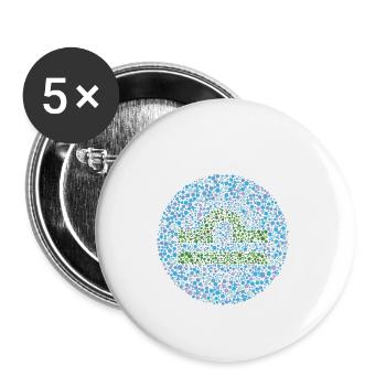 Libra Eye Test Zodiac Symbol - Buttons small 1''/25 mm (5-pack) - white - Front
