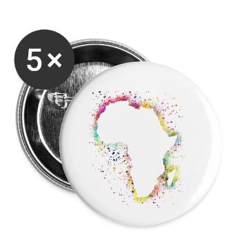 Afrique - Lot de 5 petits badges (25 mm) - blanc - Devant
