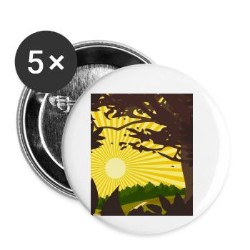 nature - Lot de 5 petits badges (25 mm) - blanc - Devant