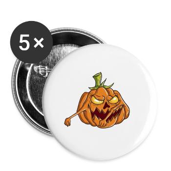 Pumpkin T-Shirt - Buttons klein 25 mm (5er Pack) - Weiß - Vorne