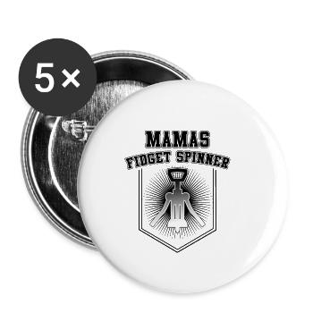 Der Fidget Spinner für Mamas. Sehr Lustiges Shirt. - Buttons klein 25 mm (5er Pack) - Weiß - Vorne
