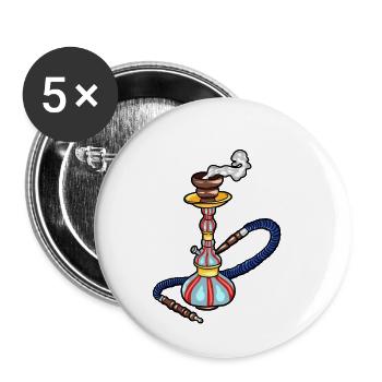 hookah - Buttons small 1''/25 mm (5-pack) - white - Front