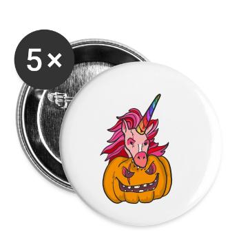 Pumpkin T-Shirt - Buttons klein 25 mm (5er Pack) - Weiß - Vorne