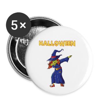 Happy Halloween shirt - Buttons small 1''/25 mm (5-pack) - white - Front