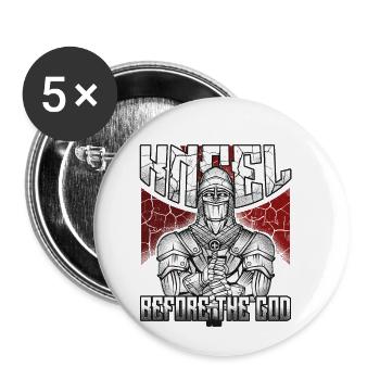Knights Templar Knights Crusaders Middle Ages - Buttons small 1''/25 mm (5-pack) - white - Front