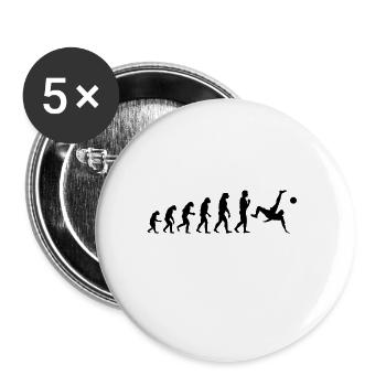 Evolution Football Black - Buttons small 1''/25 mm (5-pack) - white - Front