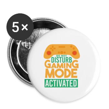 Gaming Fashion - Buttons small 1''/25 mm (5-pack) - white - Front