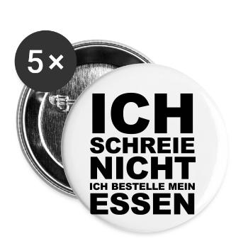 Geschenk zur Geburt eines Baby witziger Spruch - Buttons klein 25 mm (5er Pack) - Weiß - Vorne