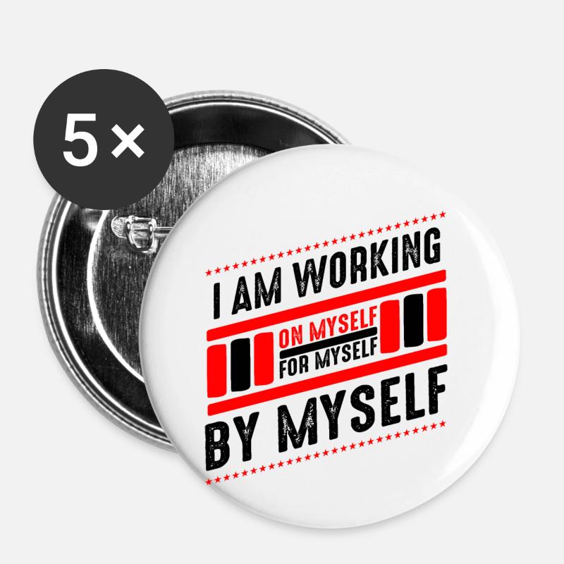 motivation - Buttons small 1''/25 mm (5-pack) - white