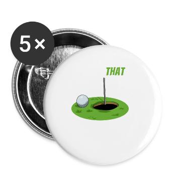 Je toucherais la balle de golf de golfeur - Lot de 5 petits badges (25 mm) - blanc - Devant