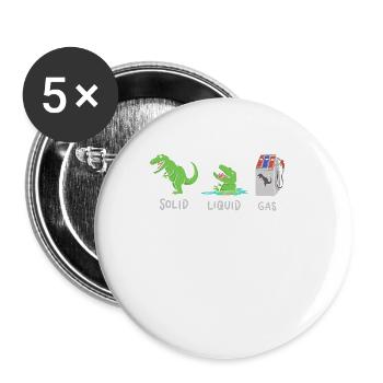Géologie des dinosaures Physique Chimie Evolution - Lot de 5 petits badges (25 mm) - blanc - Devant