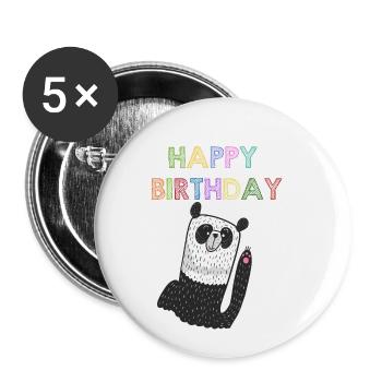 Kids shirt birthday - Buttons small 1''/25 mm (5-pack) - white - Front