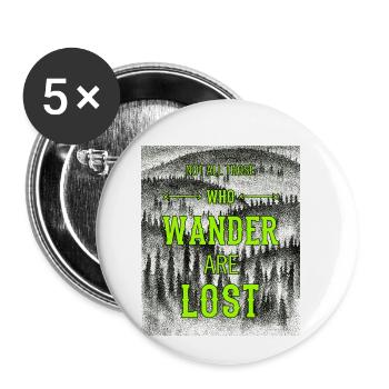 Not All Those Who Wander Are Lost Hiking Shirt - Buttons small 1''/25 mm (5-pack) - white - Front