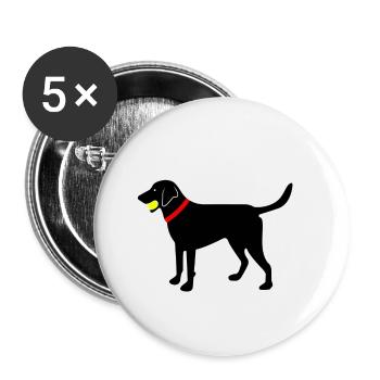 Labrador - Buttons klein 25 mm (5er Pack) - Weiß - Vorne
