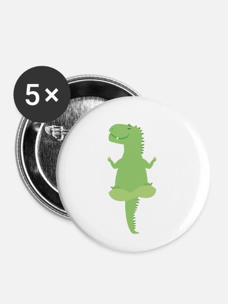 dino - Buttons small 1''/25 mm (5-pack) - white