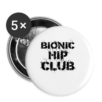 Bionic Hip Genesung Hüftgelenk Operation - Buttons klein 25 mm (5er Pack) - Weiß - Vorne