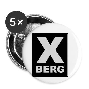 Berlin Kreuzberg X Berg - Buttons klein 25 mm (5er Pack) - Weiß - Vorne