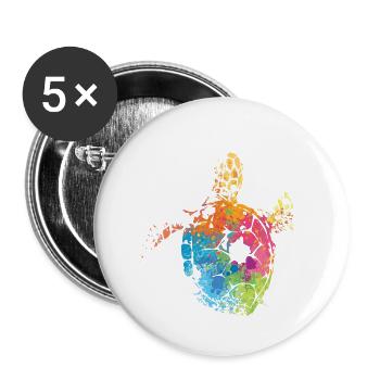 Turtle waistband artwork - Buttons small 1''/25 mm (5-pack) - white - Front