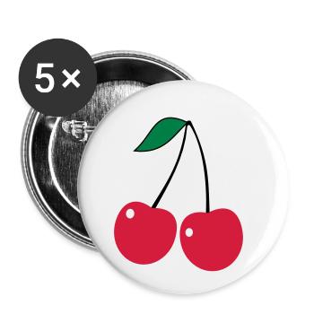 cherry - Buttons small 1''/25 mm (5-pack) - white - Front