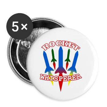 Rocket - Rocket Whisperer - Rocket Science - Buttons small 1''/25 mm (5-pack) - white - Front