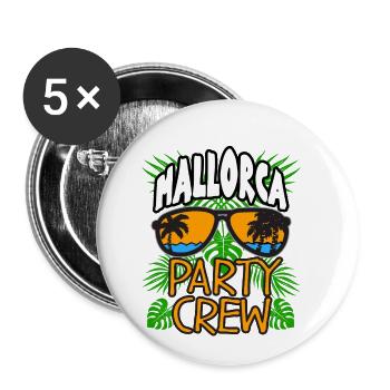 Mallorca - Buttons klein 25 mm (5er Pack) - Weiß - Vorne