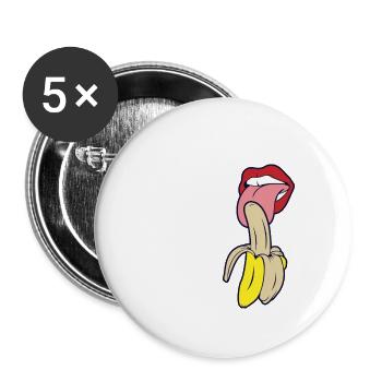 Food Porn - Buttons klein 25 mm (5er Pack) - Weiß - Vorne