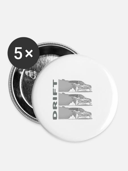 DRIFT dark - Buttons small 1''/25 mm (5-pack) - white
