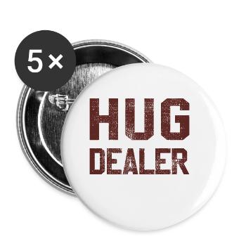 Umarmung Naechstenliebe - Buttons klein 25 mm (5er Pack) - Weiß - Vorne
