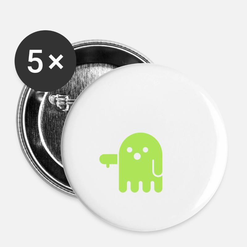 Ghost Boo - Buttons small 1''/25 mm (5-pack) - white