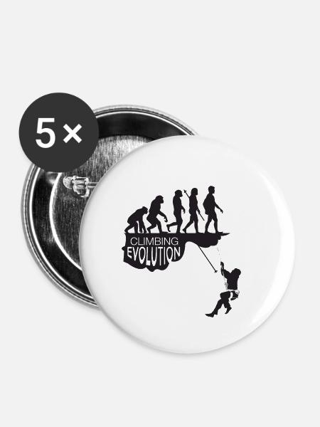 Evolution of Climbing - Buttons klein 25 mm (5er Pack) - Weiß