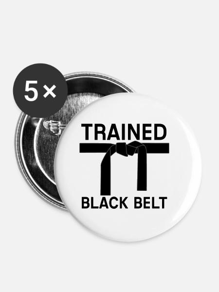 Karate - Buttons klein 25 mm (5er Pack) - Weiß