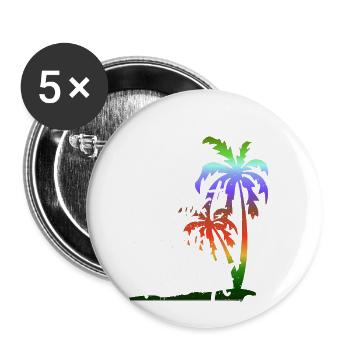 Voyage autour du monde touristique vacancier Globetrotter - Lot de 5 petits badges (25 mm) - blanc - Devant