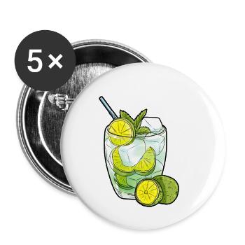 caipirinha - Buttons small 1''/25 mm (5-pack) - white - Front