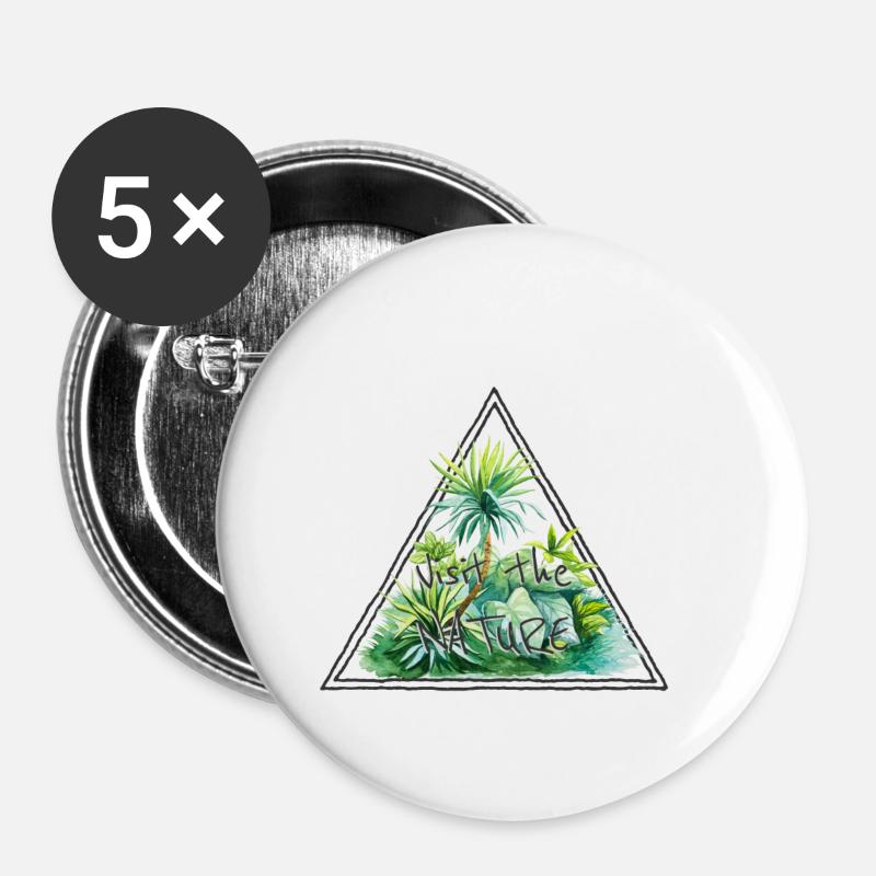 Visit the nature - Buttons small 1''/25 mm (5-pack) - white