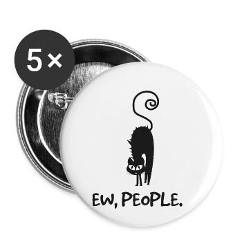 Ew People - Buttons klein 25 mm (5er Pack) - Weiß - Vorne